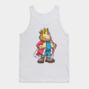 Lion as king with a crown Tank Top